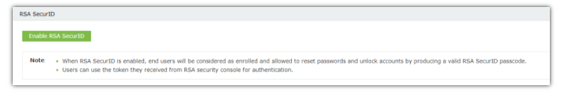 Enable Two-Factor Authentication via RSA SecurID