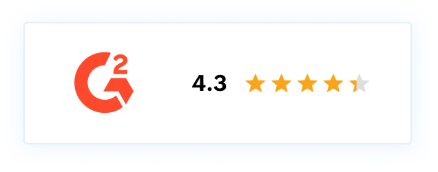 G2 rating: 4.3 out of 5 stars