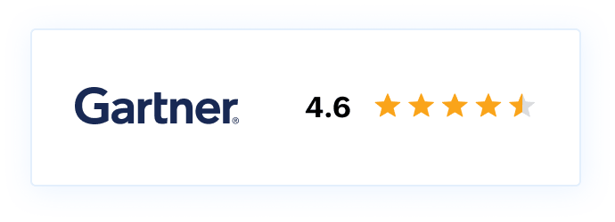 Gartner rating: 4.6 out of 5 stars