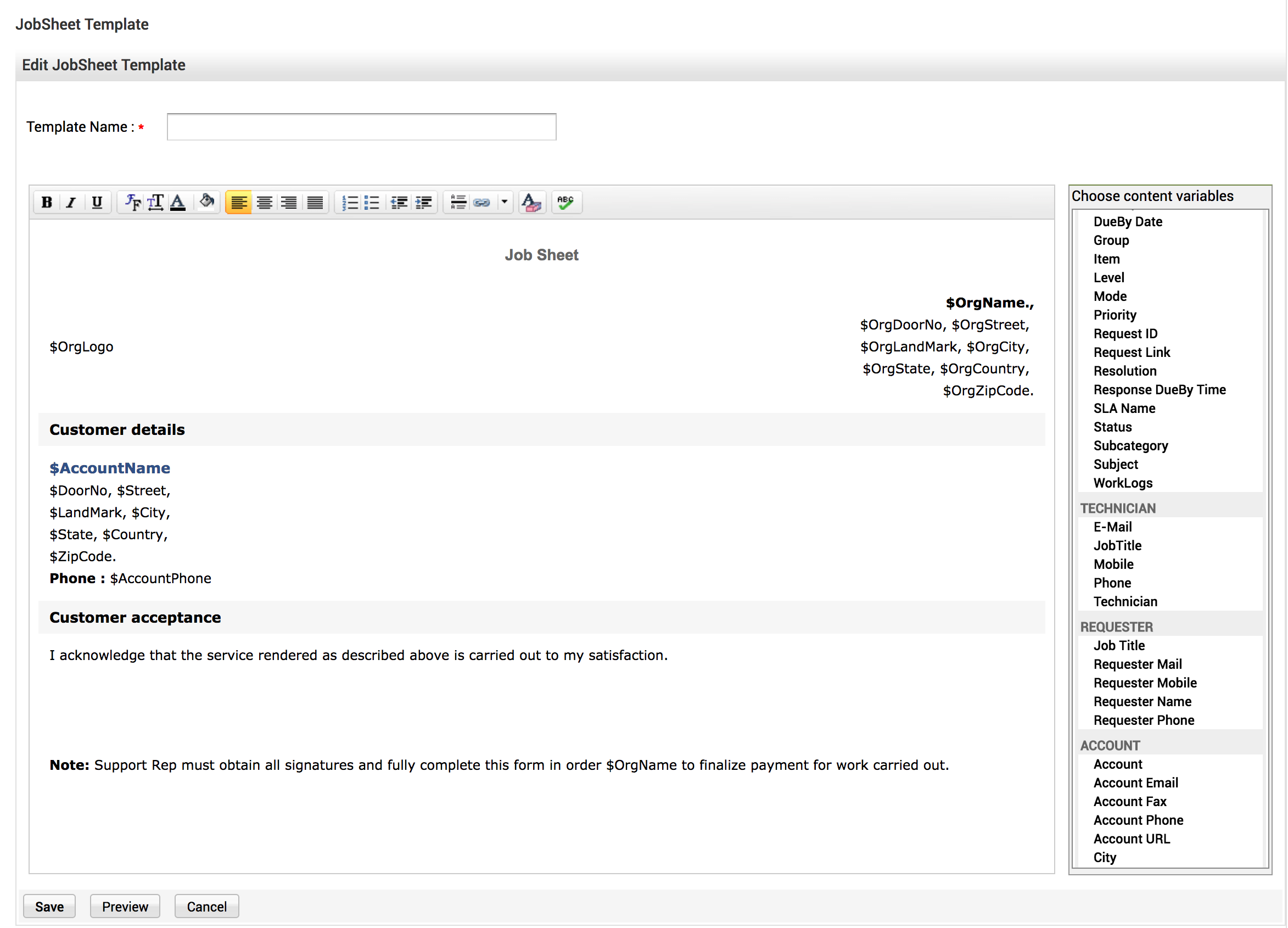 Job Sheet Customizer With Regard To Mechanic Job Card Template