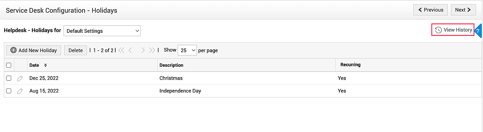 How to manage admin history in MSP software ManageEngine