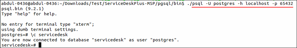 pgsql-connect-linux