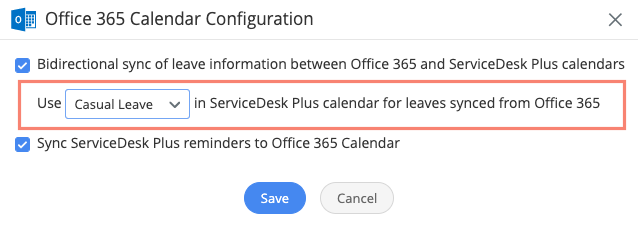 Office 365 Calendar integration