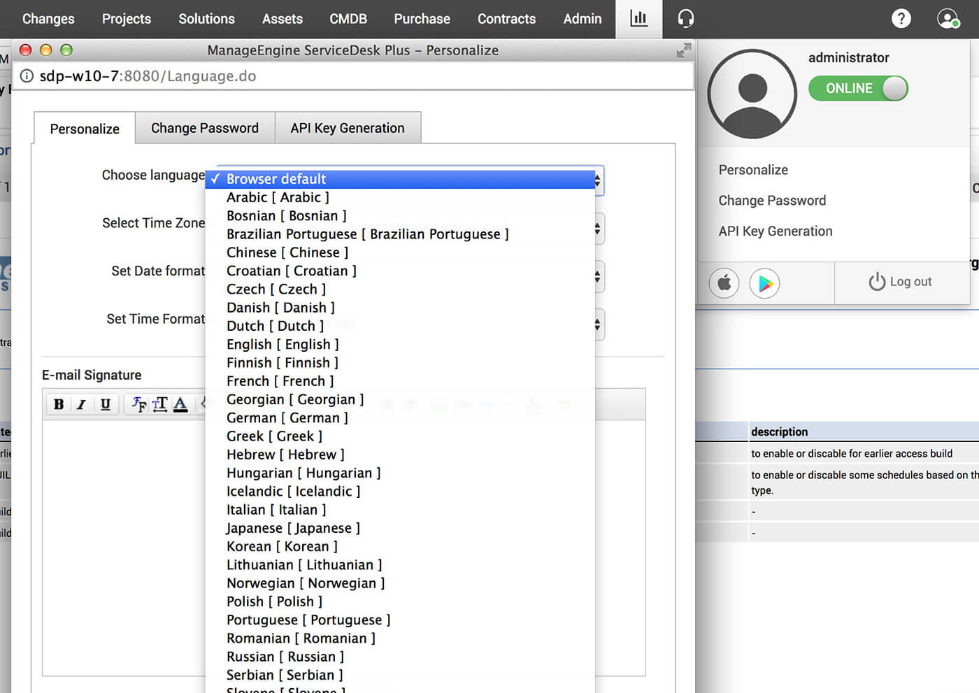 ServiceDesk Localization