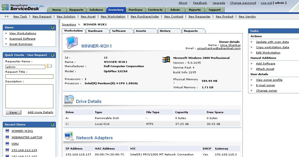 Help Desk & IT Asset Management Screenshots ManageEngine ServiceDesk Plus