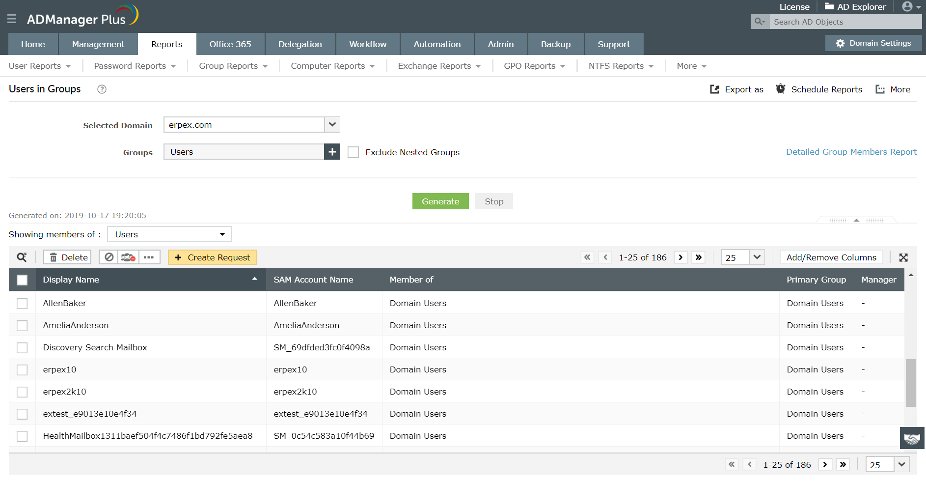 Вложенные отчеты о пользователях