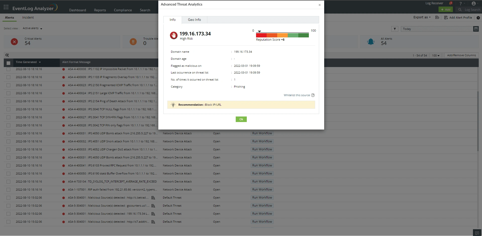Информация для расширенной аналитики угроз
