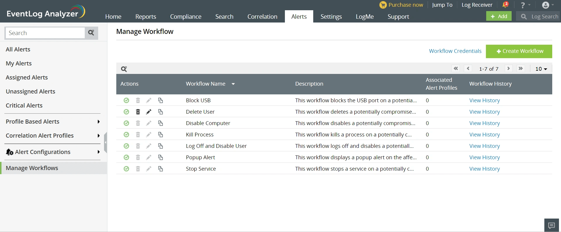 Управление настраиваемыми рабочими процессами