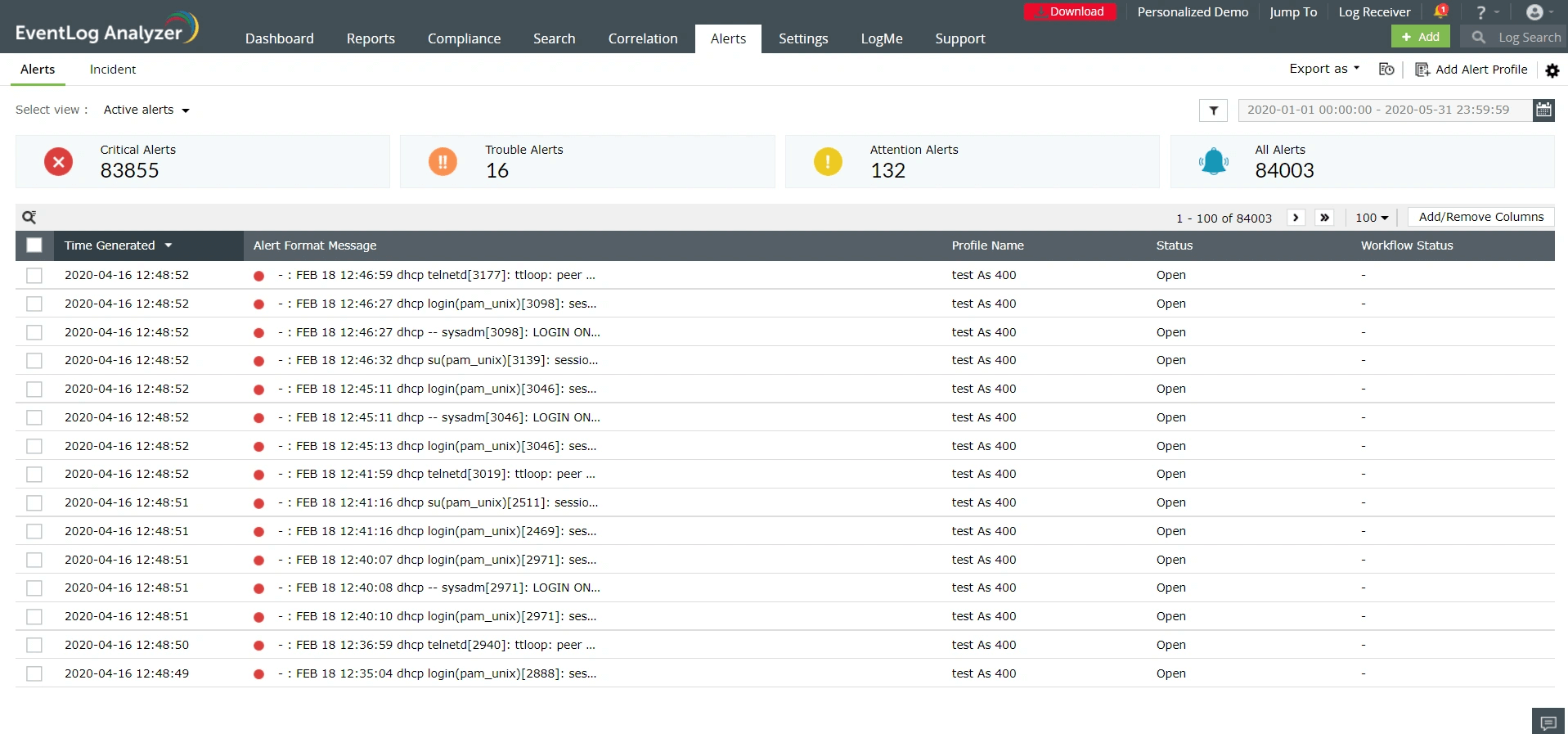 Анализатор журналов Fortinet