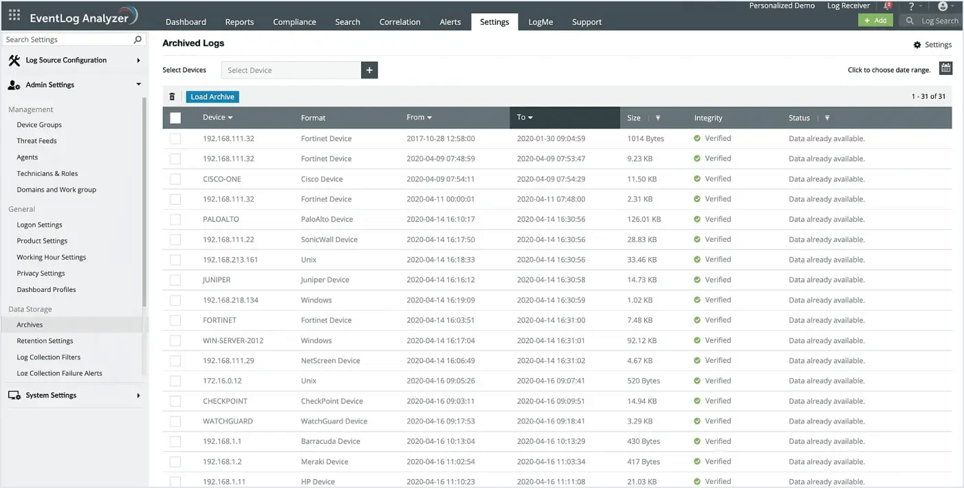 Храните ваши журналы с помощью безопасного архивирования журналов