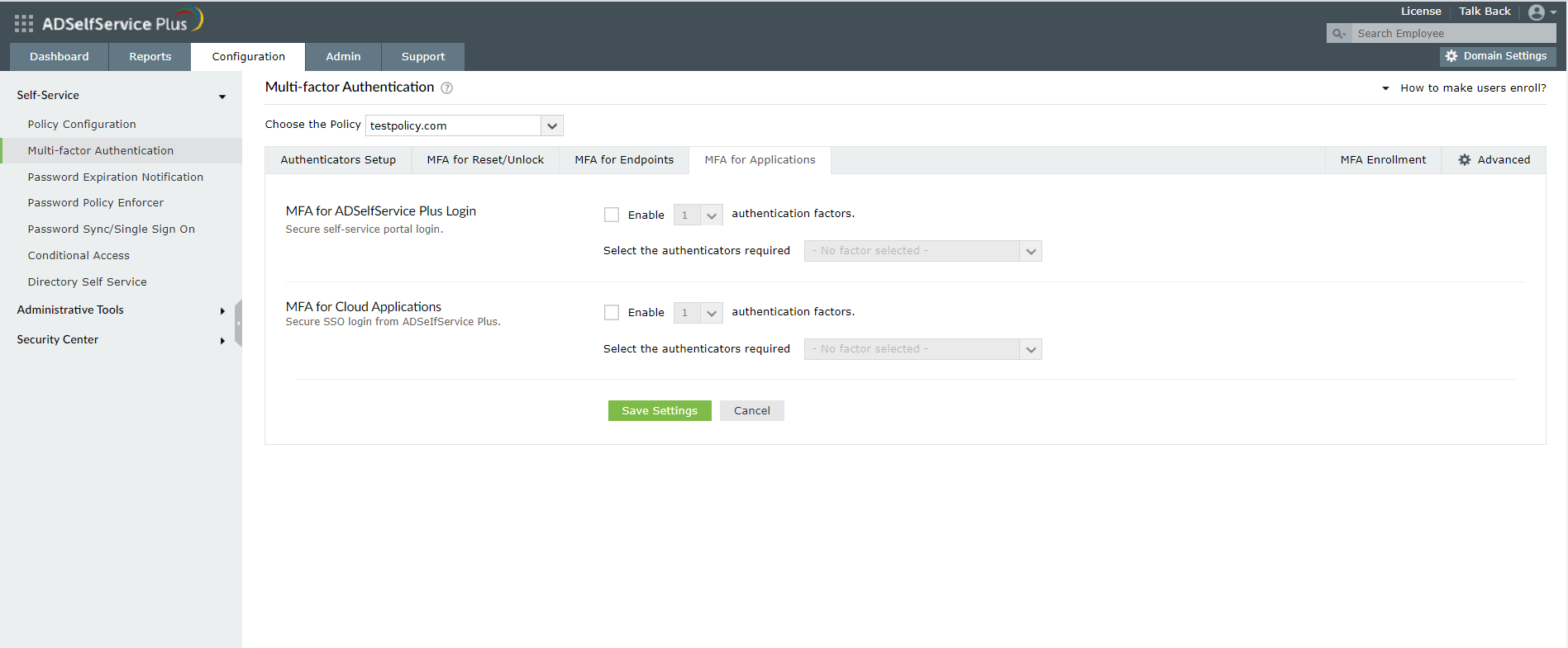 MFA для входа в приложения