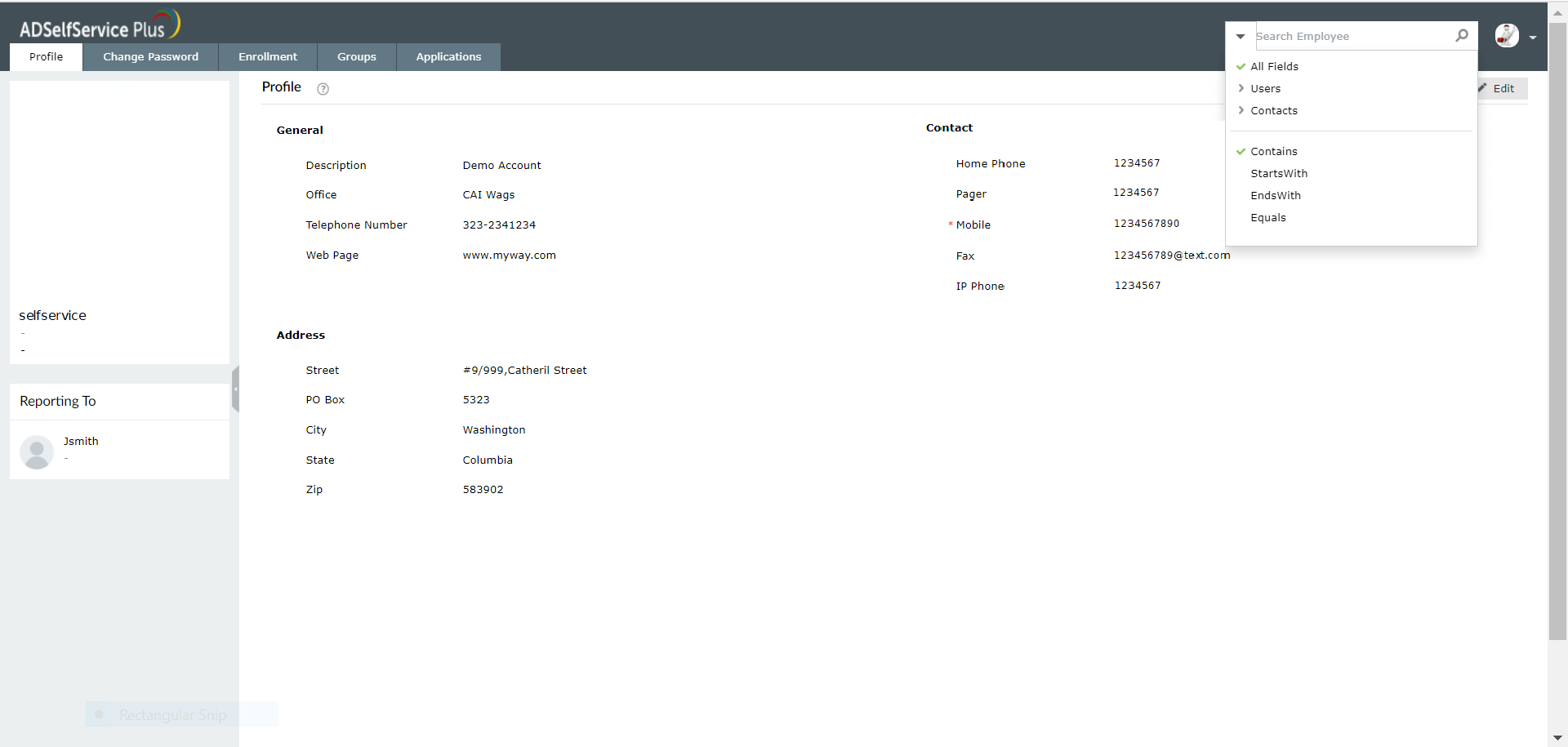 Поиск сотрудников