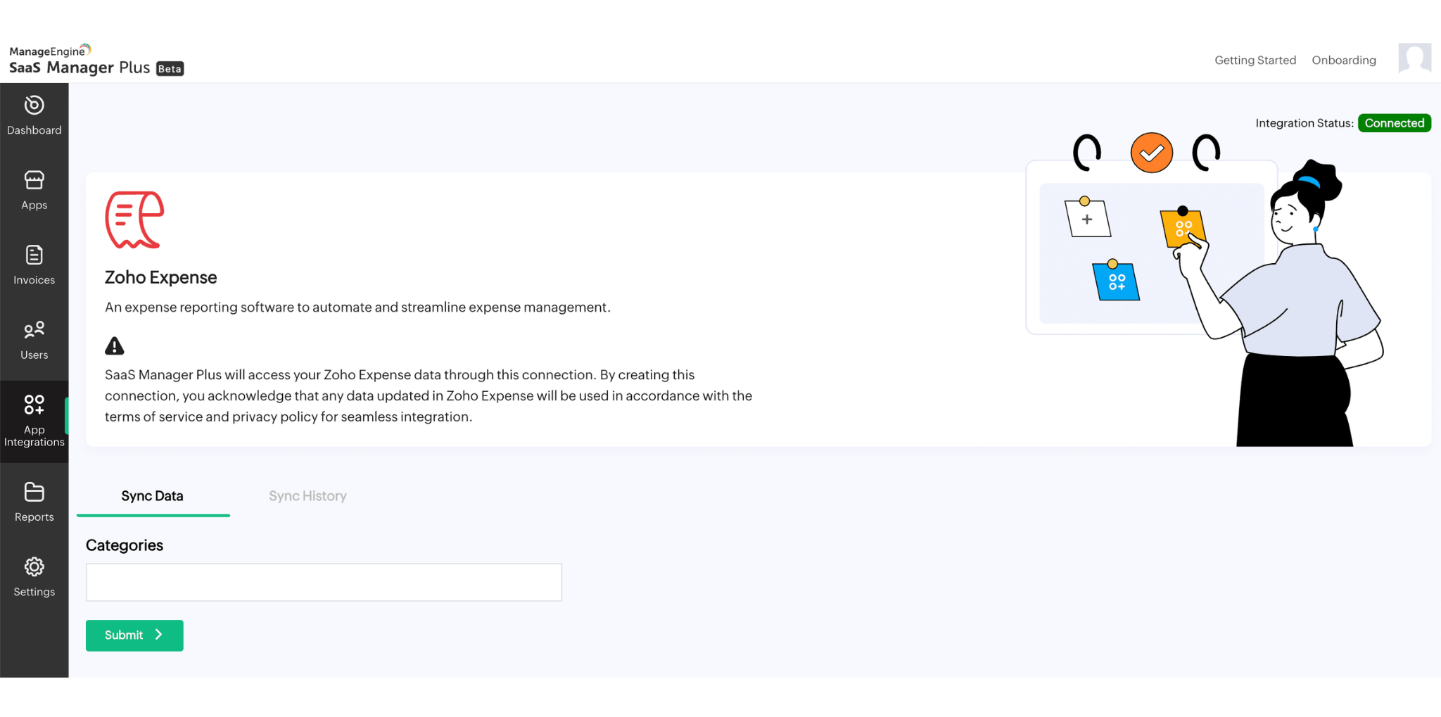 ManageEngine SaaS Manager Plus App Integration