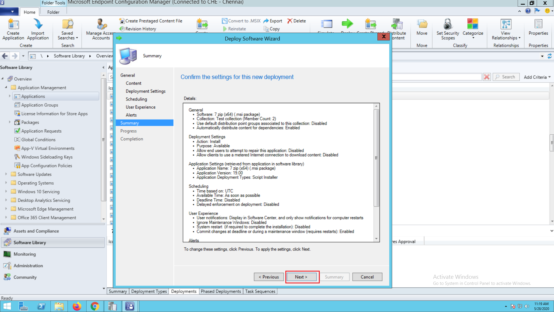 sccm program assignment schedule