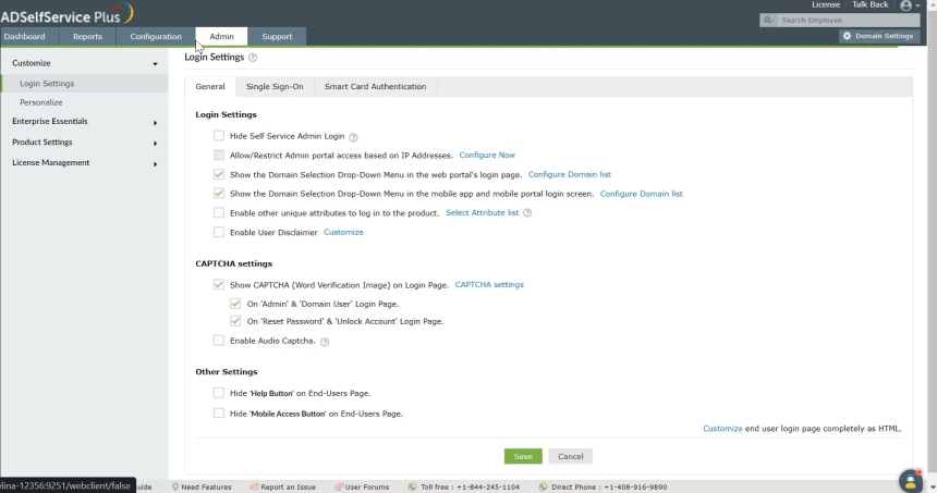 Integrate ADSelfService Plus other utility tools