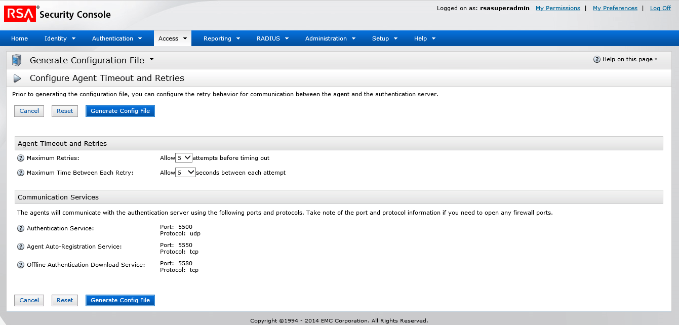 Configure ADSelfService Plus for RSA SecurID
