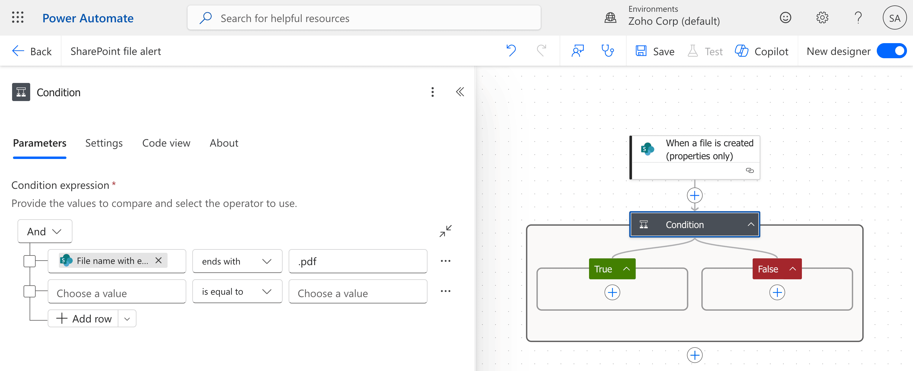 Adding dynamic content in Power Automate.