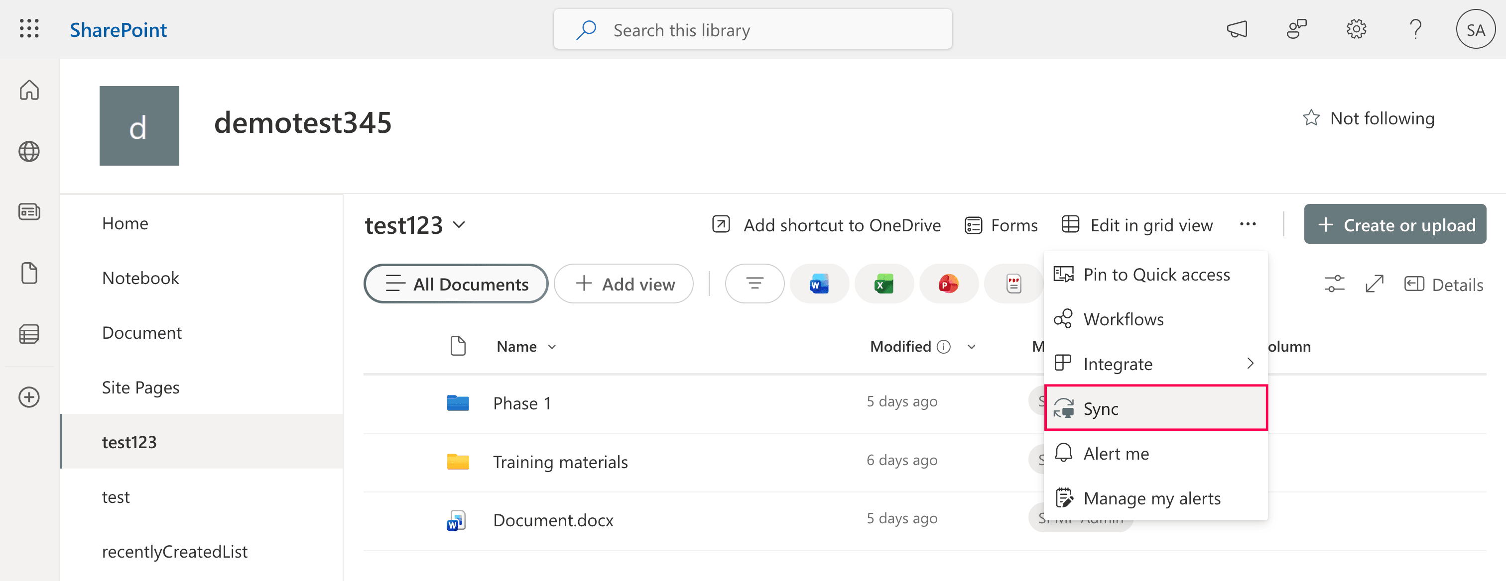Unsyncing a SharePoint from File explorer or OneDrive from the browser interface.