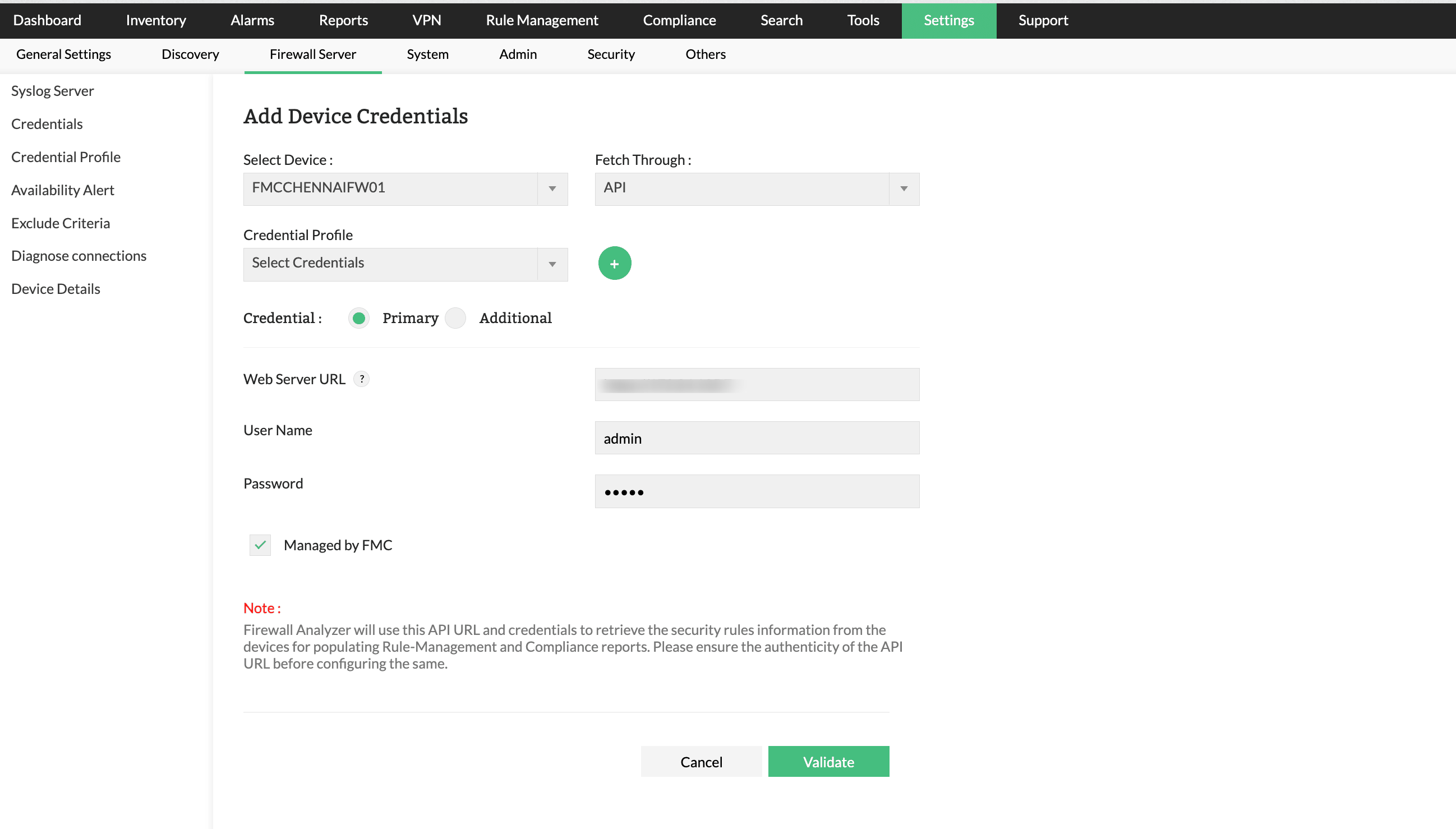 Cisco FMC - Firewall Analyzer