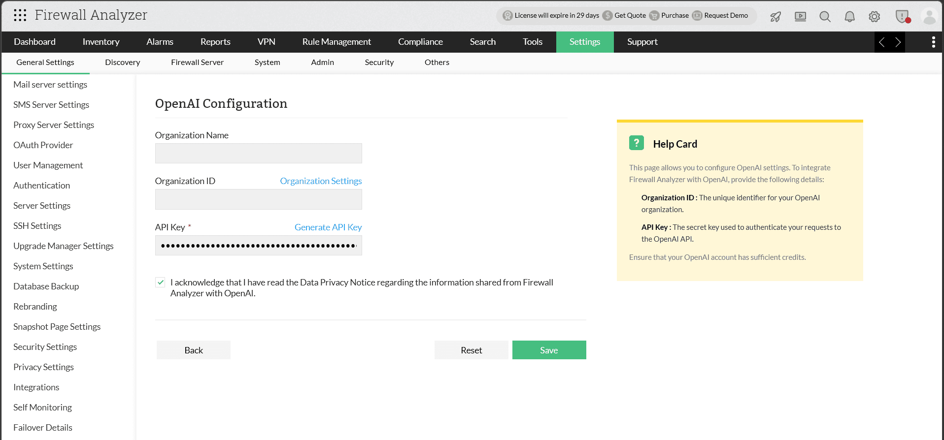 Openai-Firewall Analyser Integration