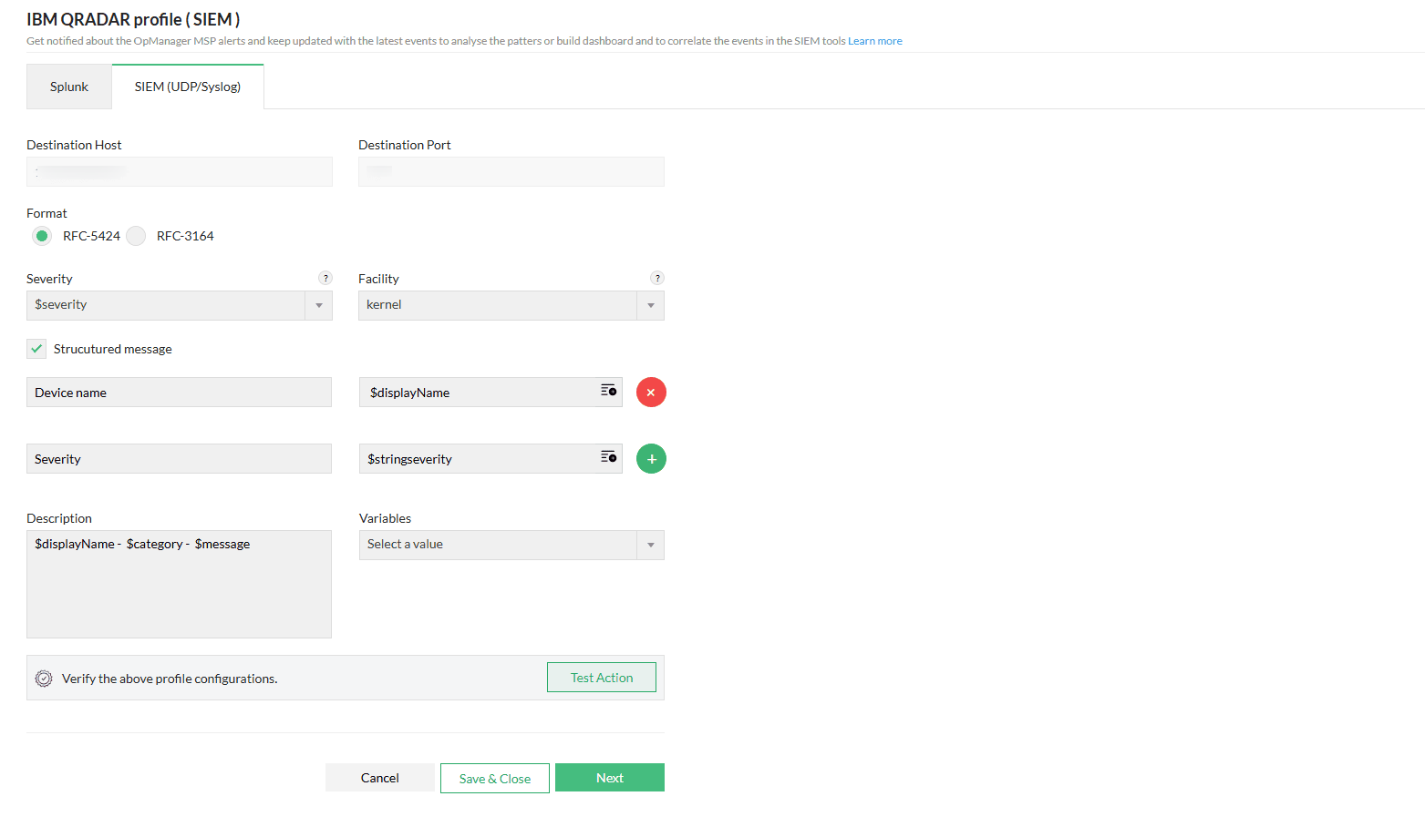 Configure Notification Template for SIEM with FWA Configure Notification Template for SIEM with FWA