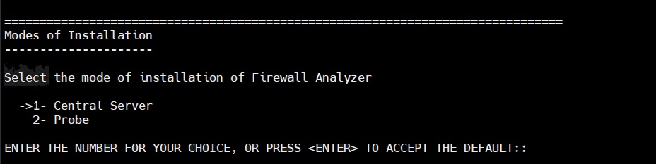 Firewall Analyzer installation and uninstallation: Fill in information