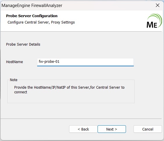 Firewall Analyzer installation and uninstallation: Probe 2