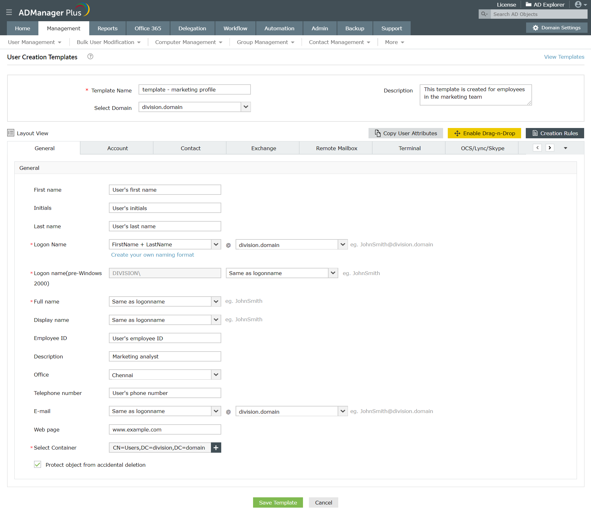 Outil de création de comptes d'utilisateurs Active Directory ...