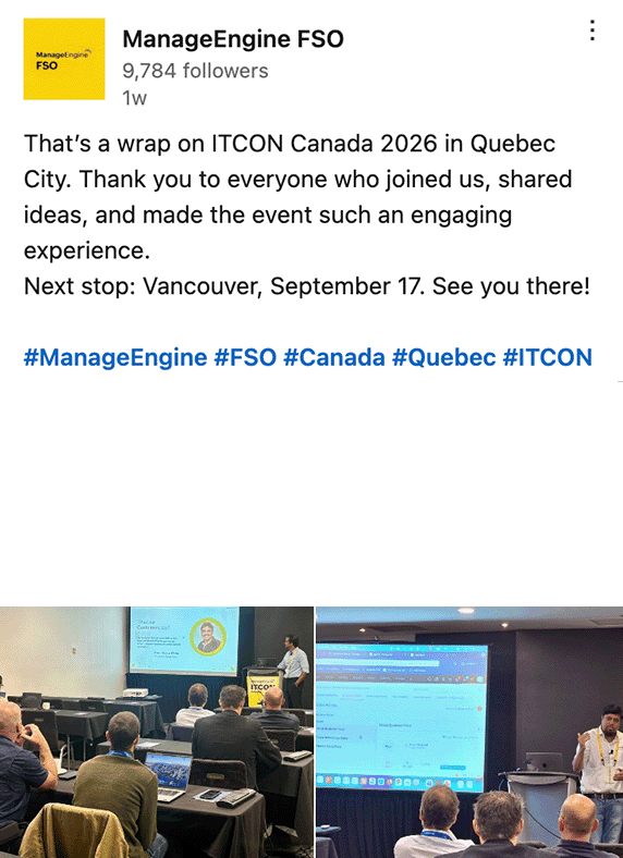 ManageEngine ITOM - LinkedIn