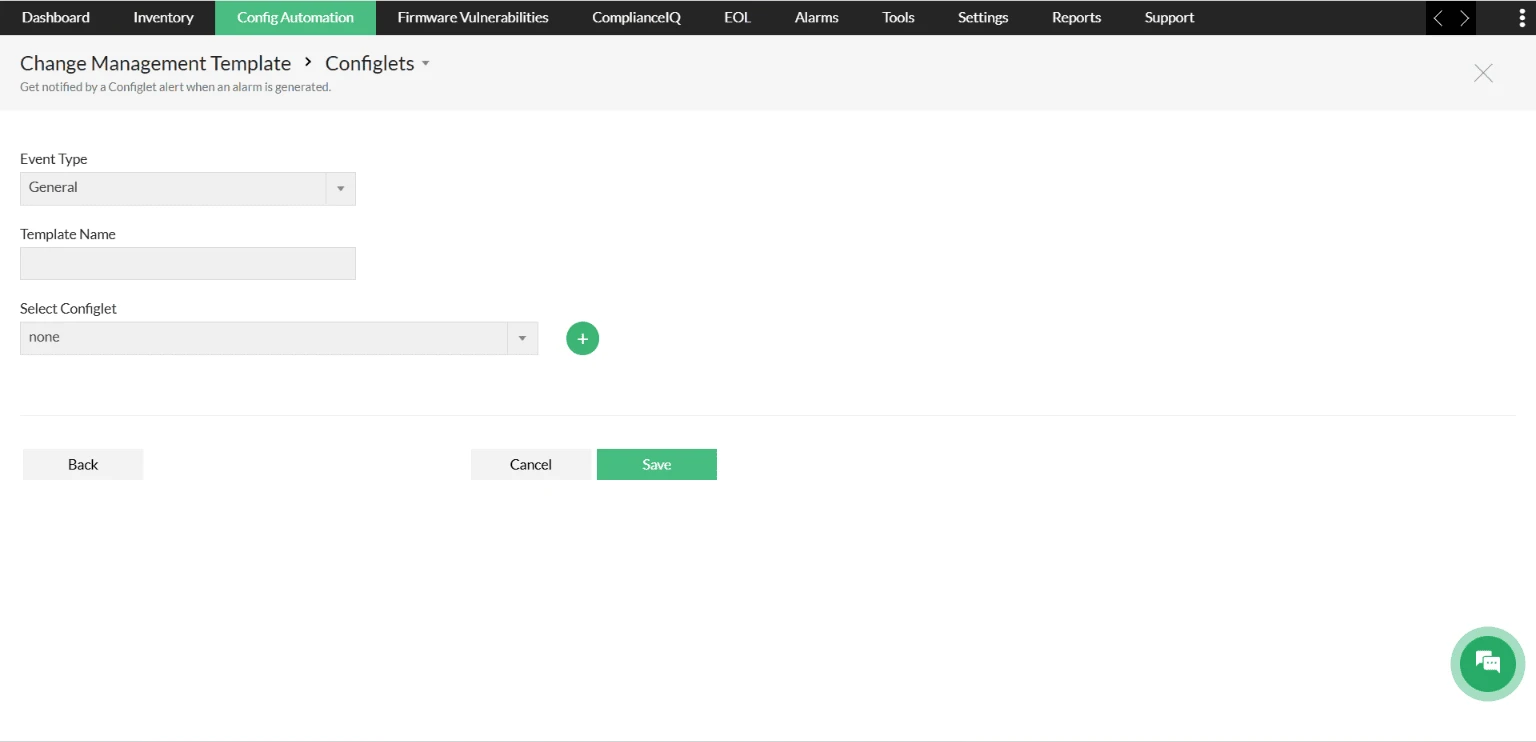 Configlets template in NCM