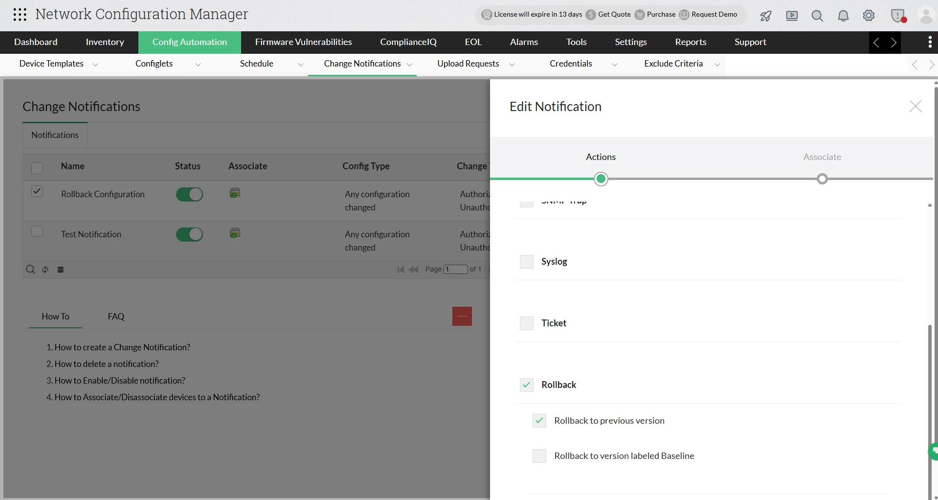 Network Device Management System - ManageEngine Network Configuration Manager