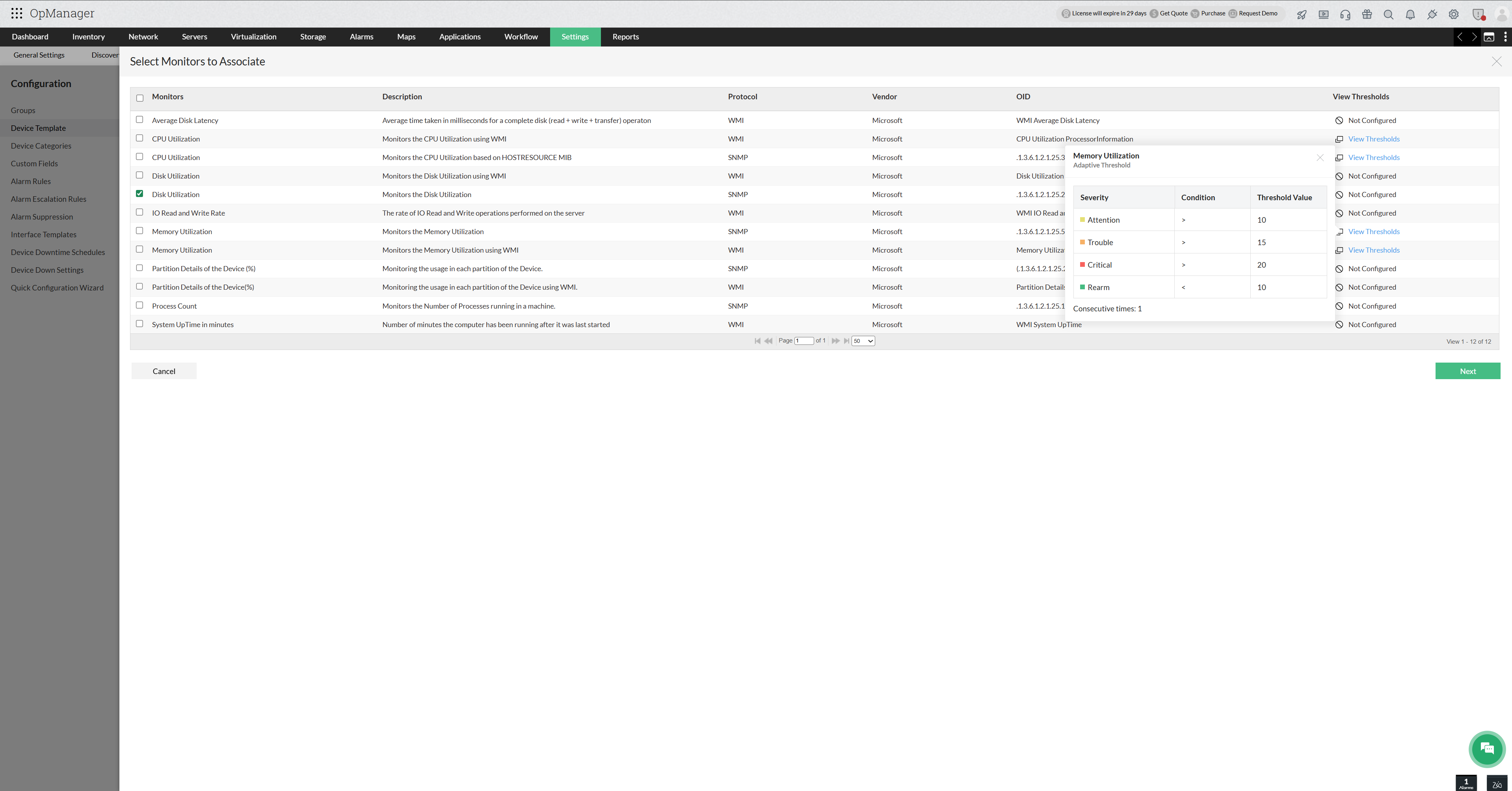 Adding Additional Monitors | OpManager Help