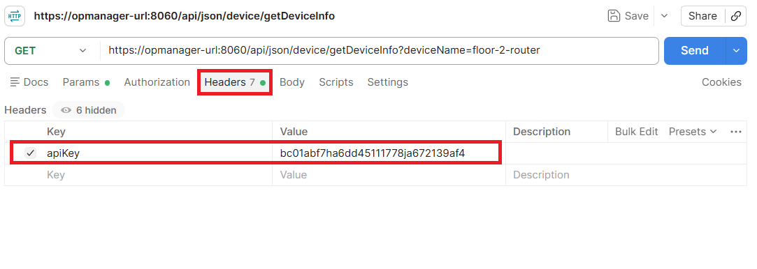OpManager Rest API