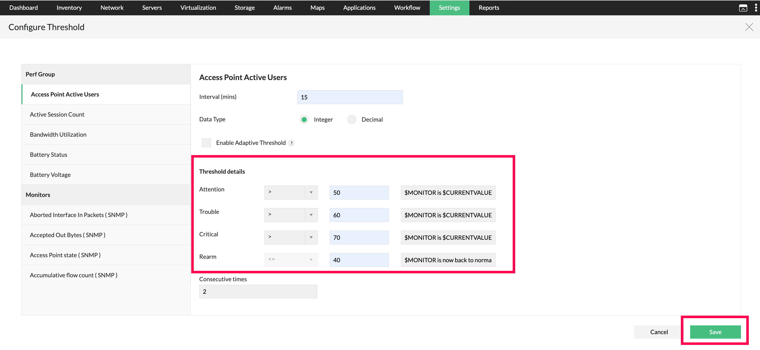 perf-monitors Associate performance monitors