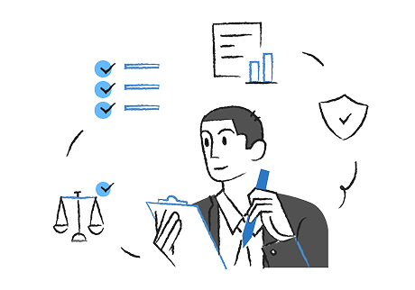 Enterprise compliance and built-in capabilities illustration