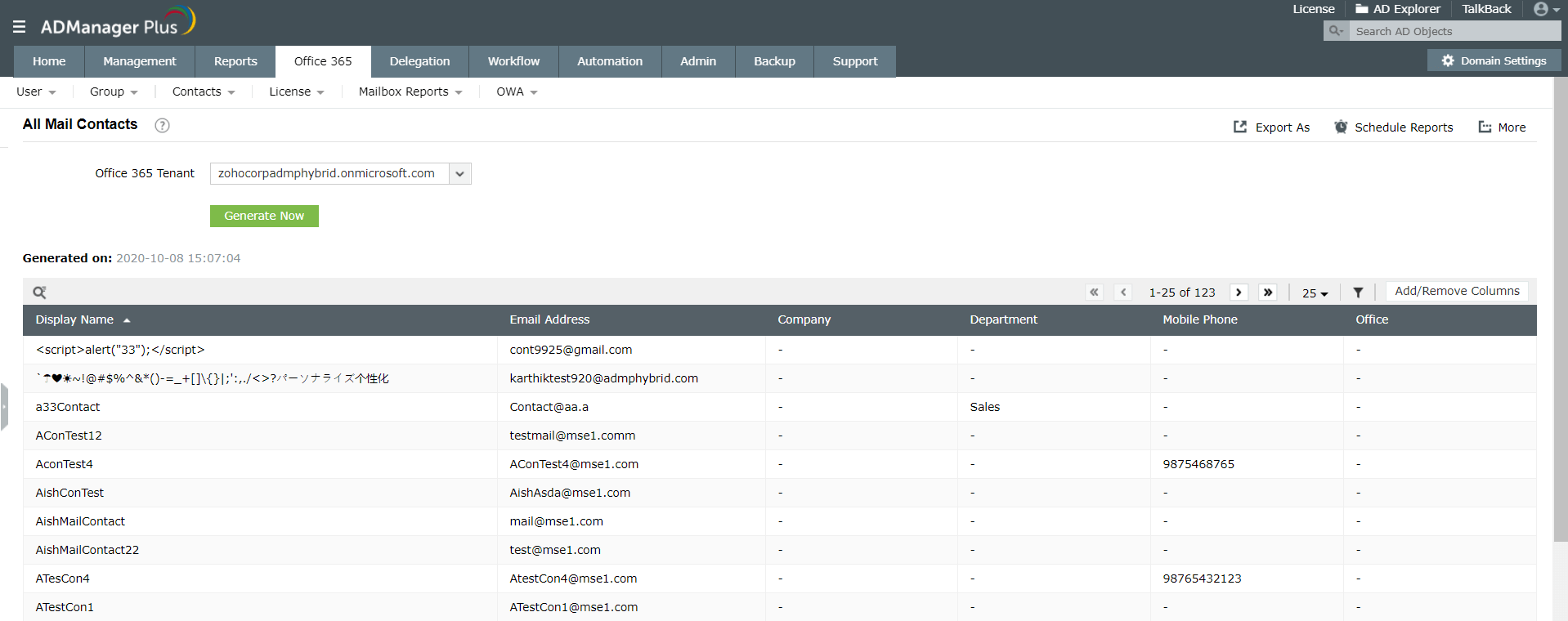 Tüm Posta Kişileri