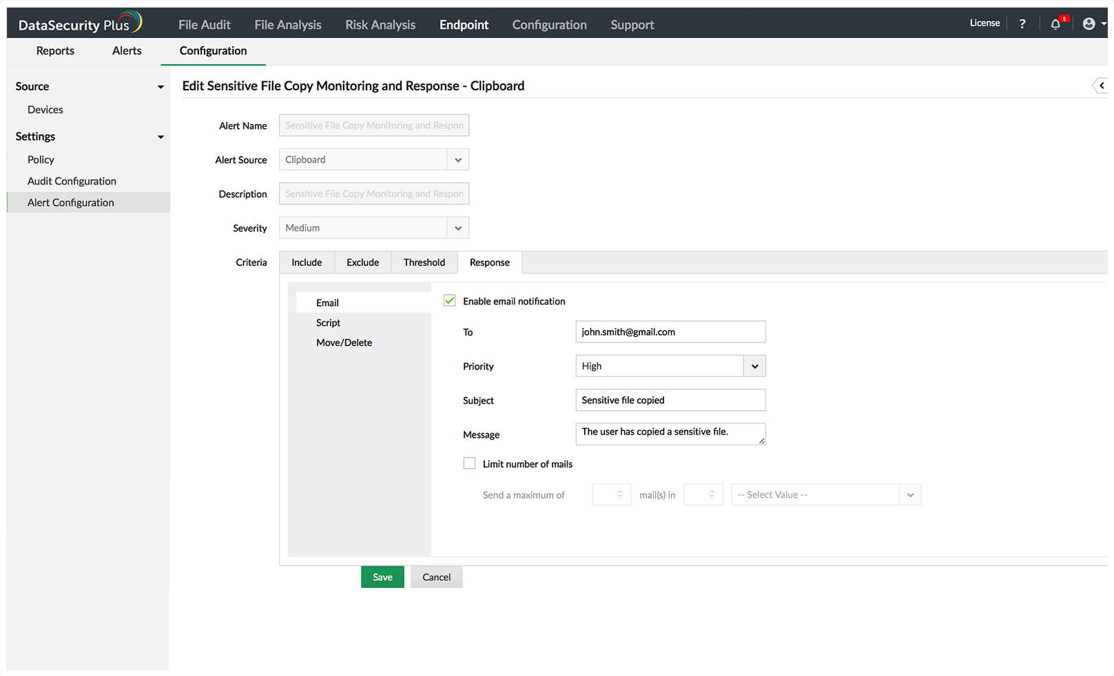 Dosya kopyalaması denetimi