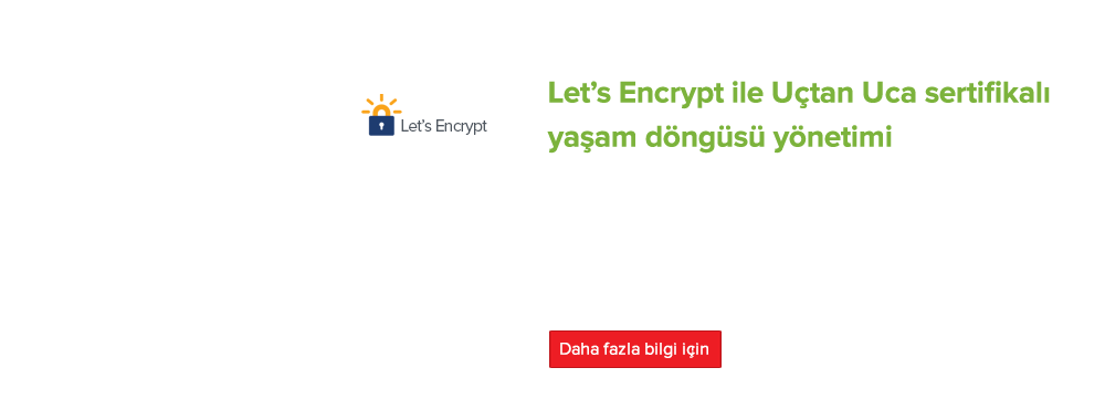 End-to-end certificate life cycle management with Let's Encrypt.