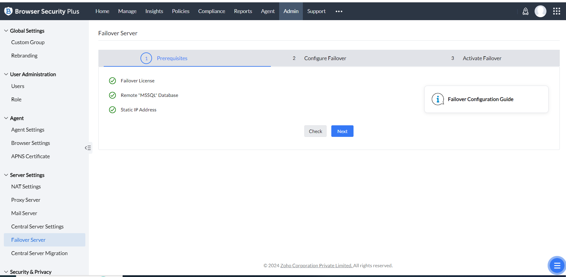 Configure Failover Server
