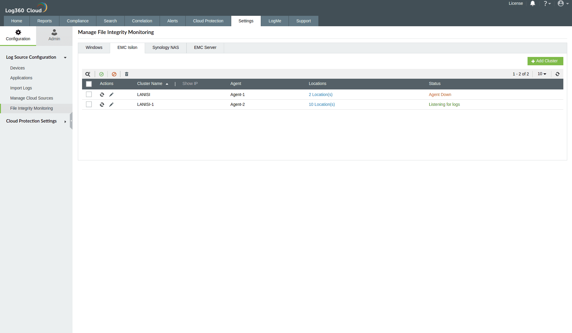 EMC Isilon file monitoring
