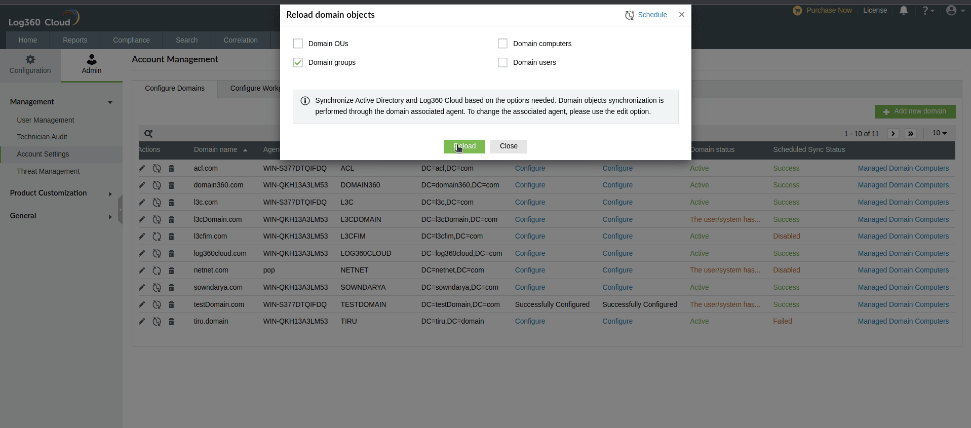 reload-domain-objects