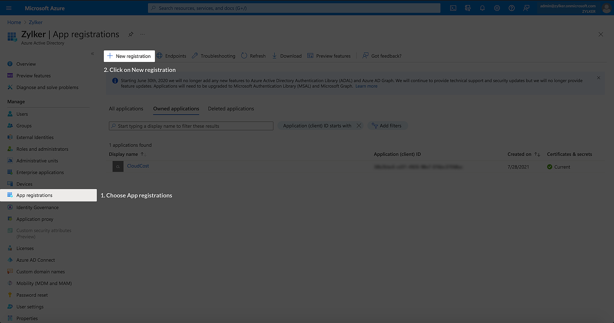 azure-new-registration Azure new registration