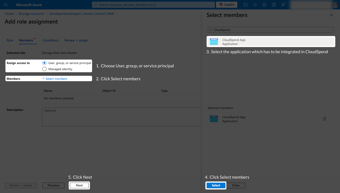 select-members Membder details