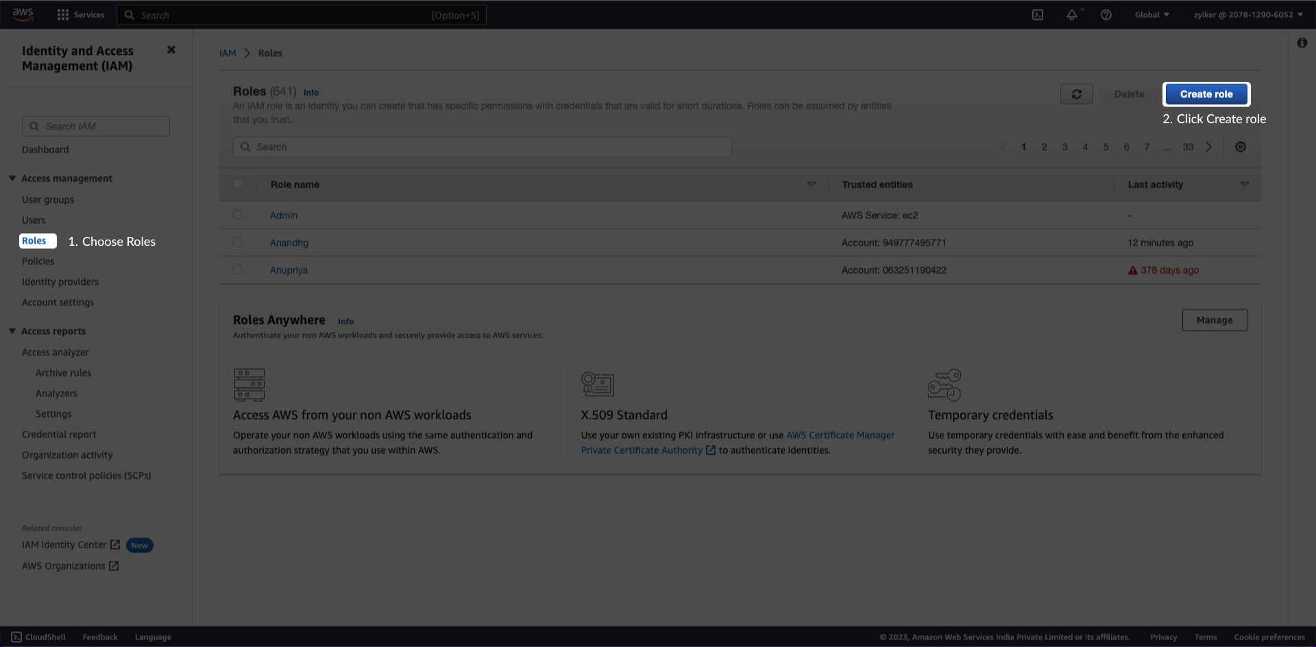 step-two Select role