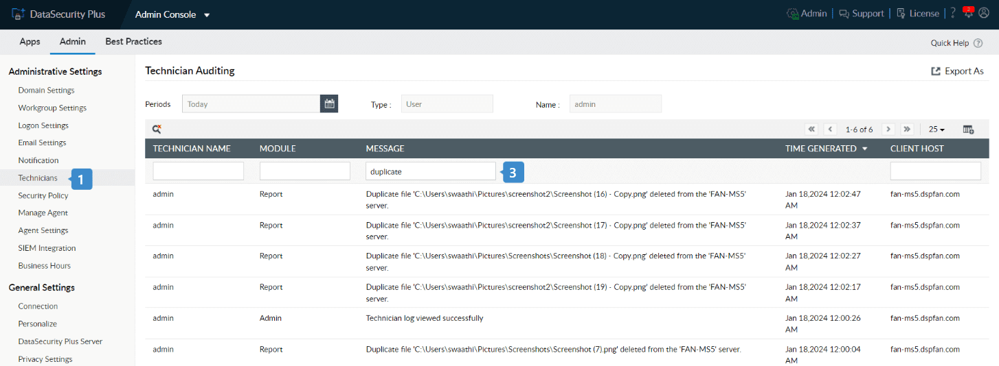 tracking duplicate file deletion
