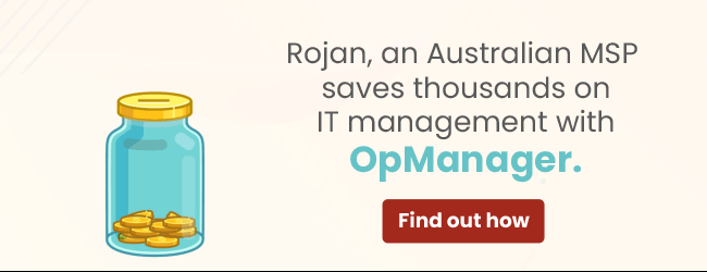Rojan Australia MSP case study OpManager