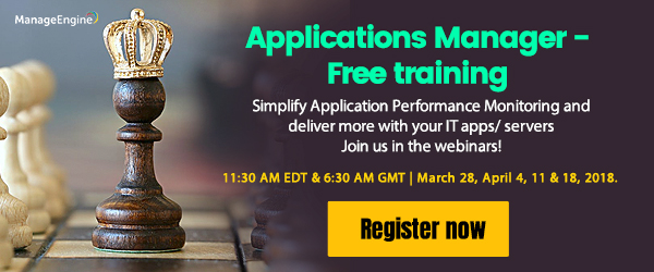 Free training on Applications Manager.