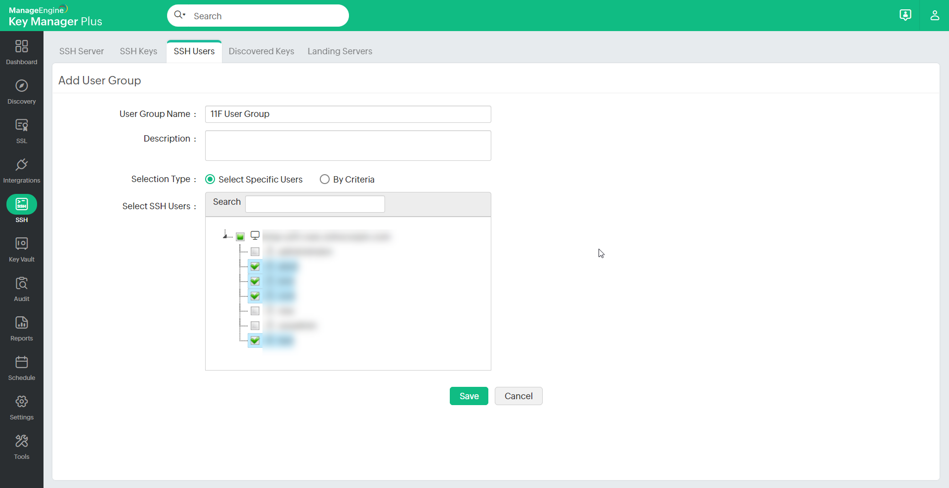 Create key groups Create key groups