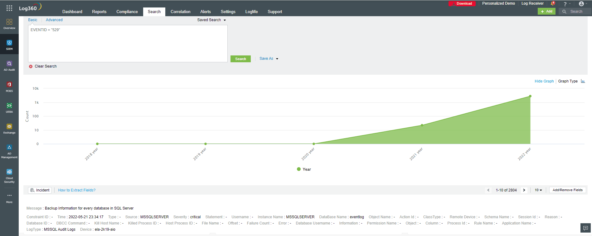Preventing sql injection with correlation capabilities to connect disparate logs from various sources to monitor specific events across your network | ManageEngine Log360