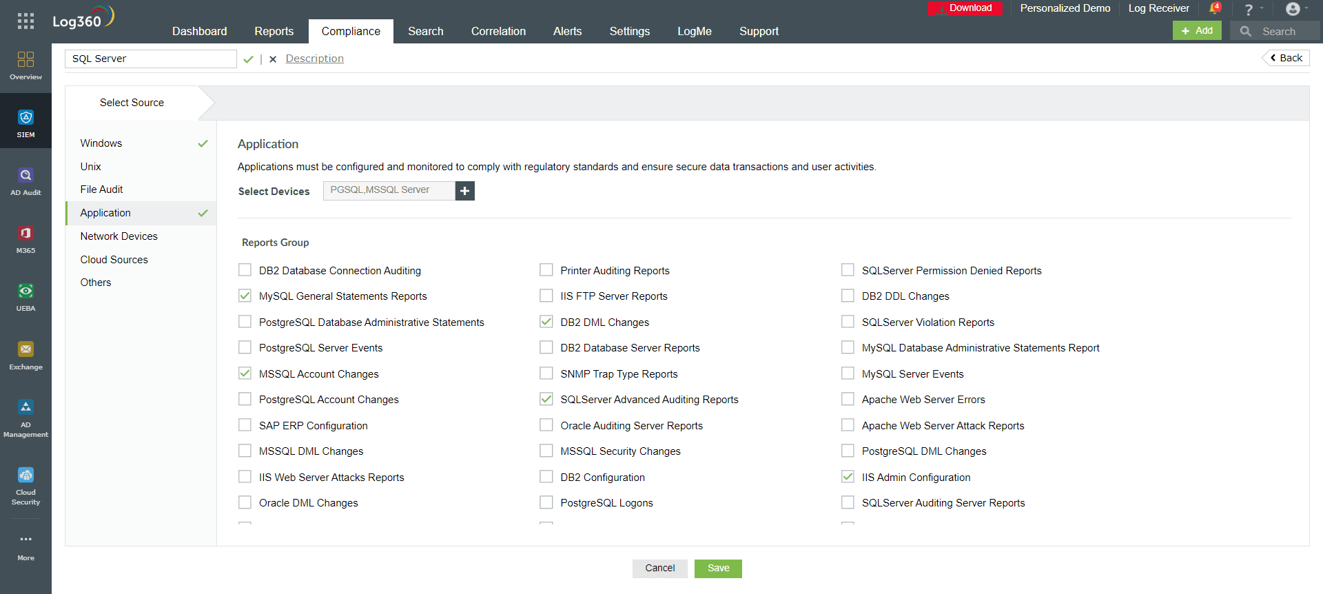  Preventing sql injection with pre-defined rules that can be customized to meet the requirements of an organization, which will then serve as the basis for determining the security score of your SQL server  | ManageEngine Log360